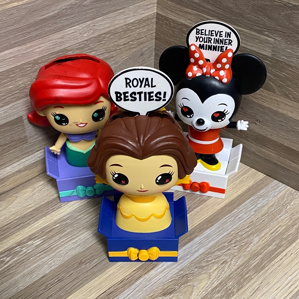 Disney Princess and Minnie Mouse Figurine Trio little mermaid Ariel